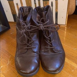 Brown fall boots